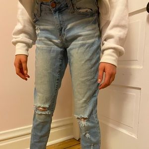 Kendall and Kylie ripped skinny jeans